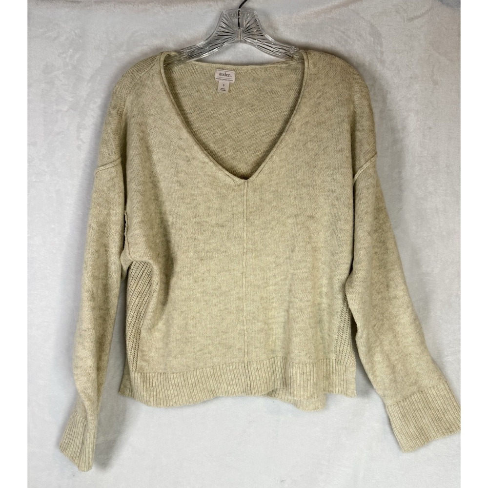 Auden Sleepwear Sweater S Cream Cozy Lounge Pajama Soft Knit V Neck Saturday